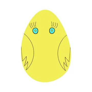 Egg chicken colored Иллюстрация