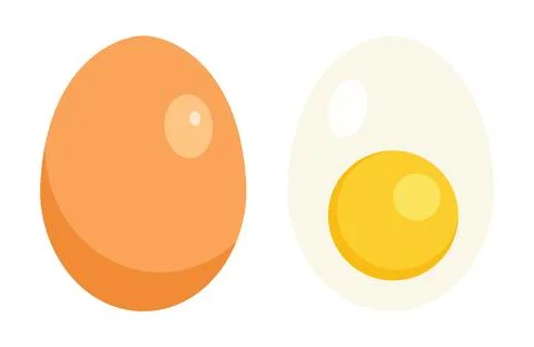 Egg, chicken egg icon isolated on white background. Background image Stock Illustration