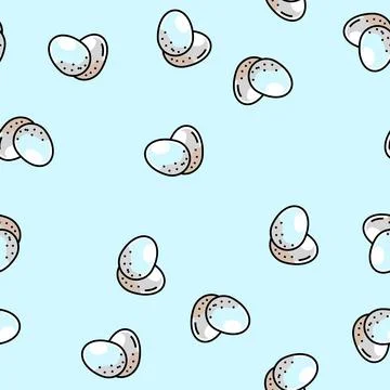 Egg chicken hen vector seamless pattern Stock Illustration