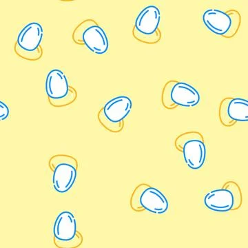 Egg chicken hen vector seamless pattern Stock Illustration