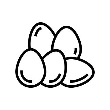 Egg chicken line icon vector illustration Illustrazione stock