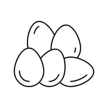 Egg chicken line icon vector illustration Illustrazione stock