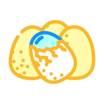 Egg chicken shell color icon vector illustration Stock Illustration