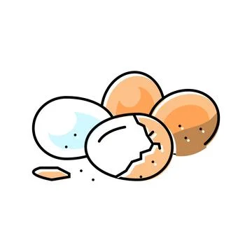 Egg chicken shell color icon vector illustration Stock Illustration