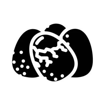 Egg chicken shell glyph icon vector illustration Stock Illustration