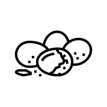 Egg chicken shell line icon vector illustration Illustrazione stock