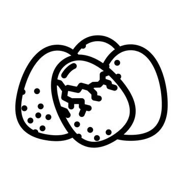 Egg chicken shell line icon vector illustration Stock Illustration