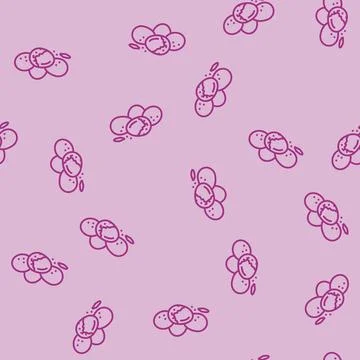 Egg chicken shell line seamless pattern Stock Illustration