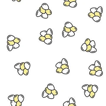 Egg chicken vector seamless pattern Illustrazione stock