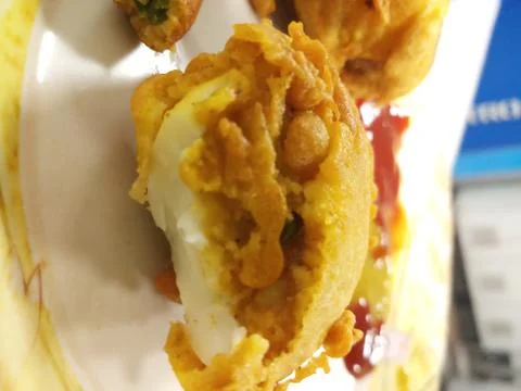 Egg chop in a plate Foto stock