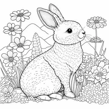 Egg-citing Easter Coloring Book Page Stock Illustration