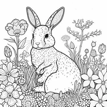 Egg-citing Easter Coloring Book Page Stock Illustration