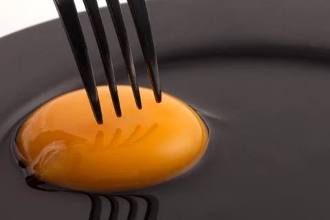 Egg closeup yolk Stock Photos