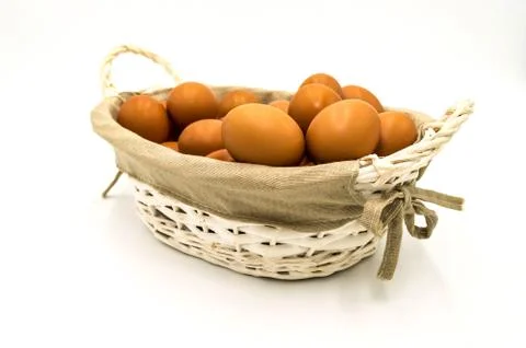 Egg collection isolated on white Stock Photos