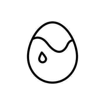 Egg color icon. Simple line vector elements of religious holiday for ui and ux Illustrazione stock