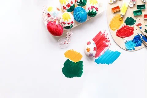 Egg coloring Stock Photos