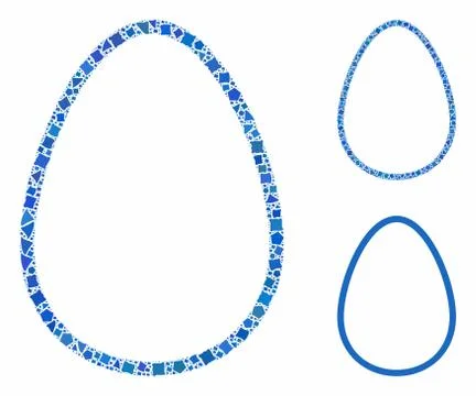 Egg Composition Icon of Raggy Elements Illustrazione stock