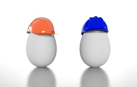 Egg construction helmet Stock Illustration