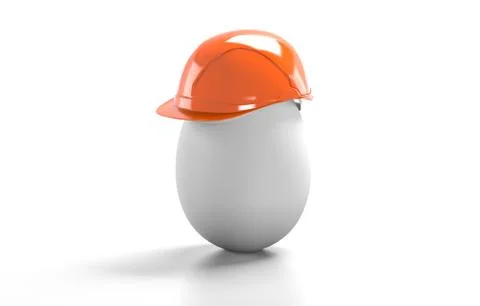 Egg construction helmet Illustrazione stock