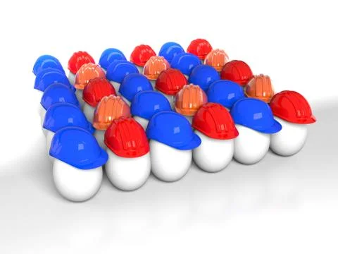 Egg construction helmet Illustrazione stock