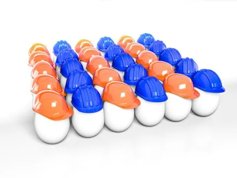 Egg construction helmet Stock Illustration