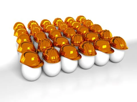 Egg construction helmet Stock Illustration