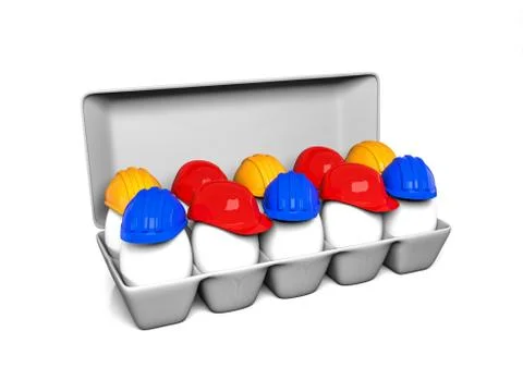 Egg construction helmet Stock Illustration