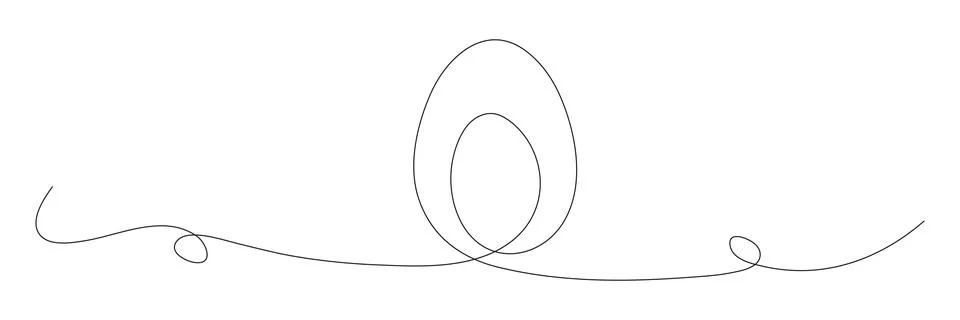 Egg continuous one line drawing. Stock Illustration