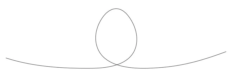 Egg continuous one line drawing. Stock Illustration