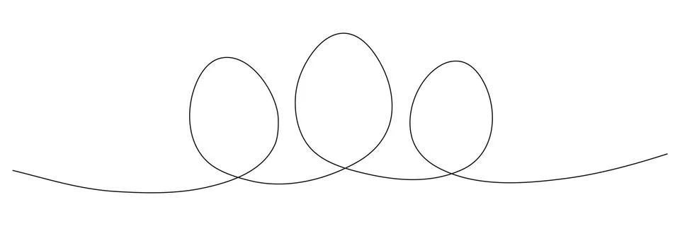 Egg continuous one line drawing. Stock Illustration