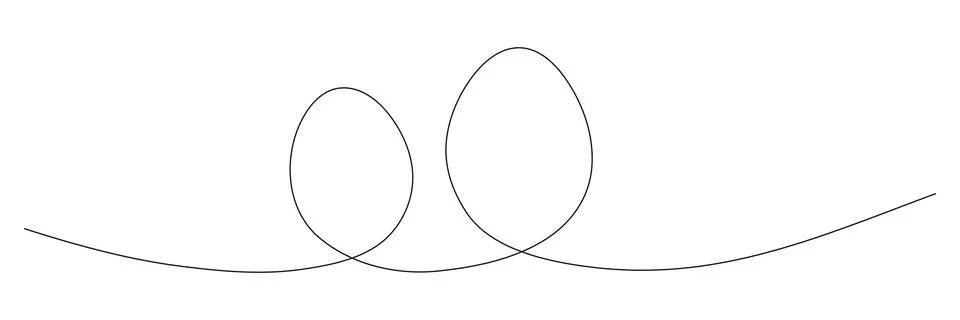 Egg continuous one line drawing. Stock Illustration