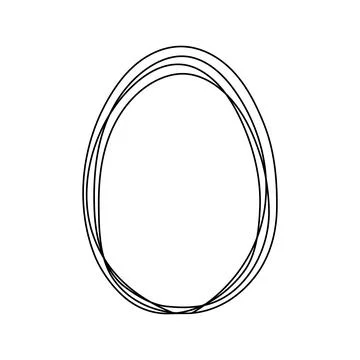 Egg continuous one line drawing Stock Illustration