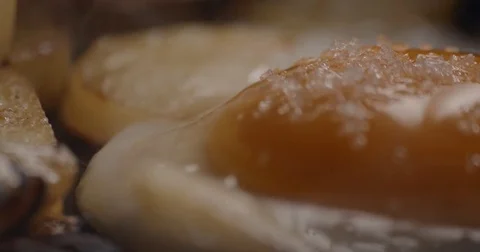 Egg cooking slowmotion close up ‚Äì SOURCE: 4K 120 FPS PRORES 4444 12 BITS Stock Footage 73152973