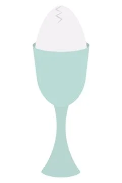 An egg with a crack. Illustrazione stock