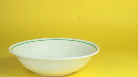 Egg Cracked Into Bowl Stock Footage 57833394