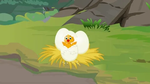 Egg cracking open to reveal a newborn bird emerging Stock Footage 273131258