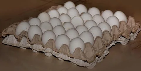 Egg crate with eggs Stock Photos