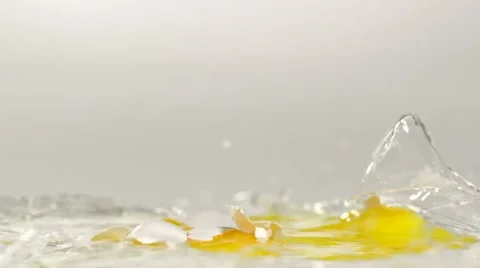 Egg crush, Slow Motion Stock Footage 10862579