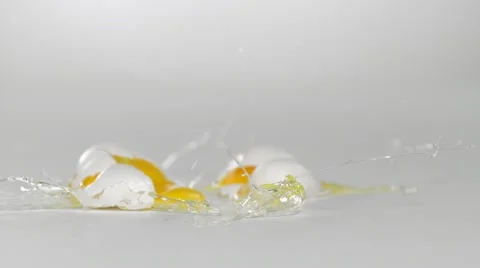 Egg crush, Slow Motion Stock Footage 10862587