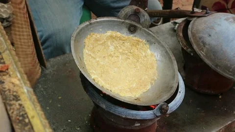 Egg crust or kerak telur Jakarta Stock Footage 211650656