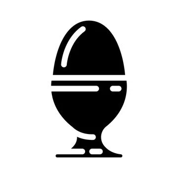 Egg cup glyph icon vector illustration Stock Illustration