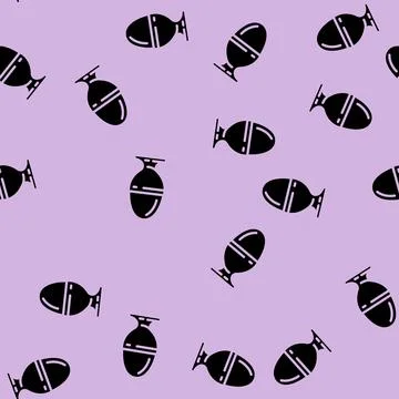Egg cup glyph vector seamless pattern Stock Illustration