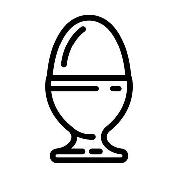 Egg cup line icon vector illustration Stock Illustration