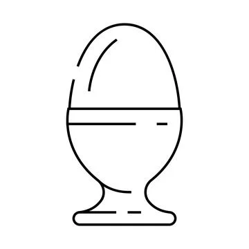 Egg cup line icon vector illustration Stock Illustration