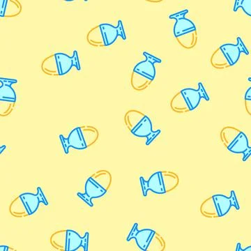 Egg cup vector seamless pattern Stock Illustration