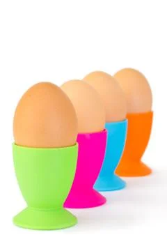Egg cups Foto stock