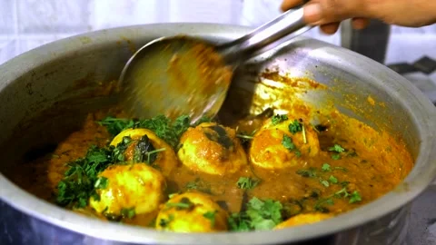 Egg Curry May Stock Footage 240731127