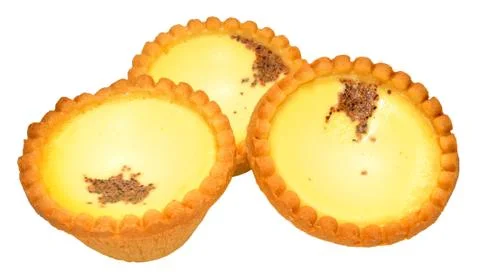 Egg Custard Tarts Stock Photos