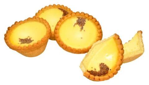 Egg Custard Tarts Stock Photos
