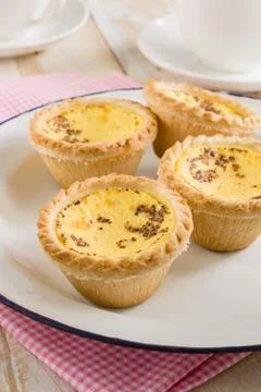 Egg custard tarts Stock Photos